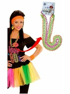 4 Colliers Fluo Années 80