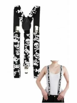 Bretelles De Punk Tête De Mort