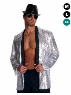 Déguisement Disco - Veste Argent